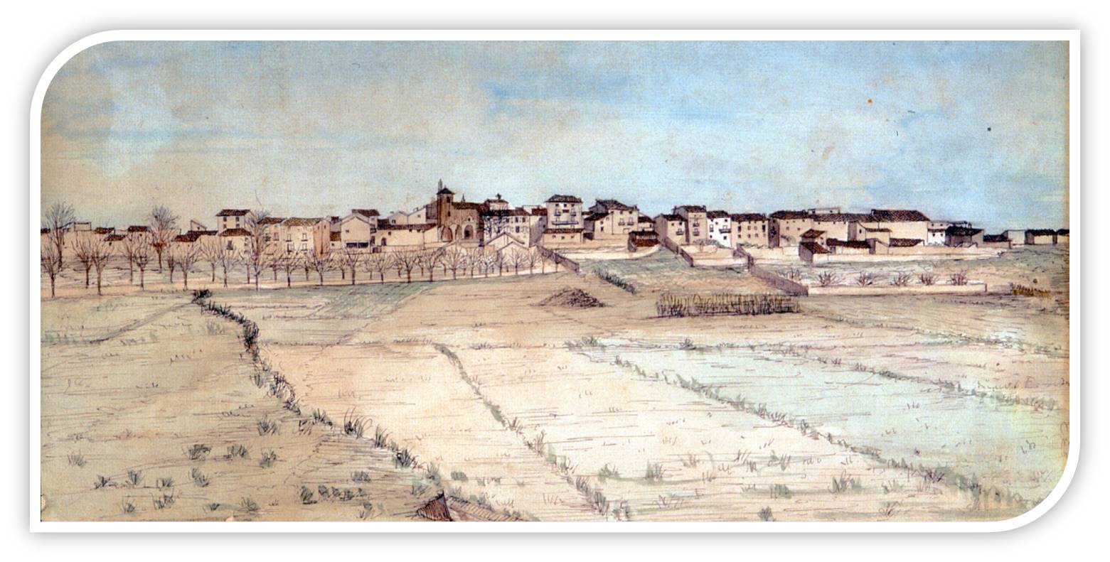 Acuarela de Murchante - 1870